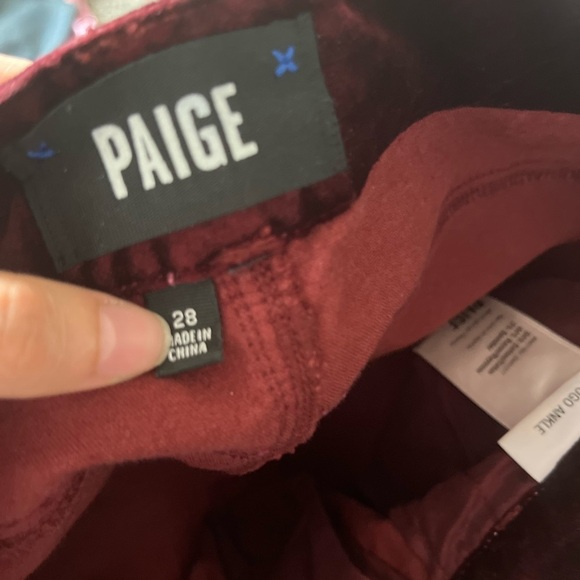Paige Velvet Verdugo Ankle Pants size 28 - Picture 6 of 8
